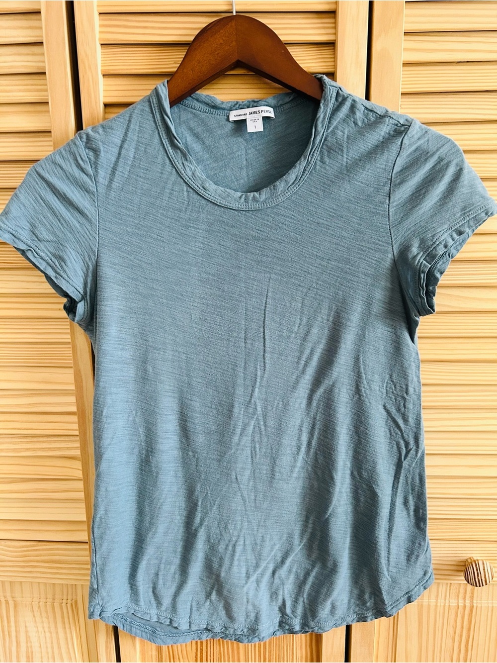 James Perse Sheer Slub Crew Neck Tee - Zero Pigment